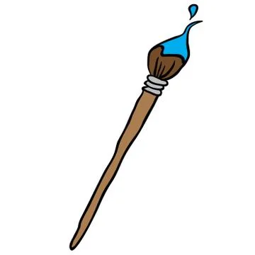 Paintbrush cartoon Stock Illustration
