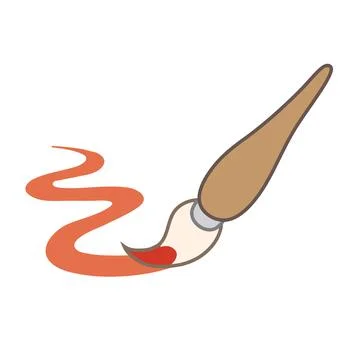 Paintbrush cartoon vector Stock Illustration