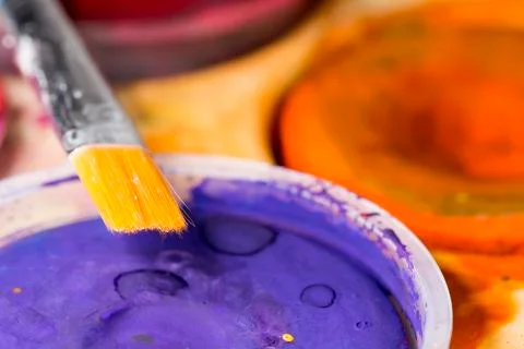 Paintbrush Close Up Foto stock