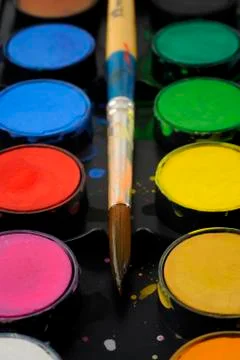 Paintbrush closeup Stock Photos