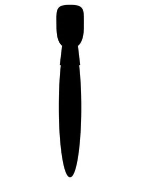 Paintbrush flat, art tool - vector silhouette picture for logo or pictogram. Illustrazione stock