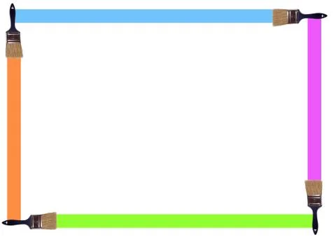 Paintbrush frame Stock Illustration