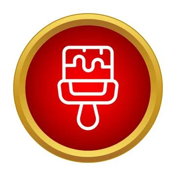 Paintbrush icon tool for creative art design 스톡 일러스트
