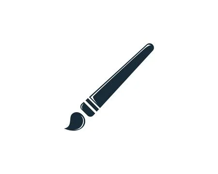 Paintbrush Icon Vector Logo Template Illustration Design Ilustração Stock