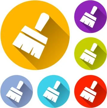 Paintbrush icons Stock Illustration