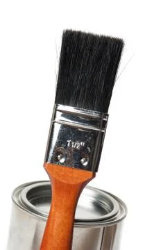 Paintbrush over white background Foto stock