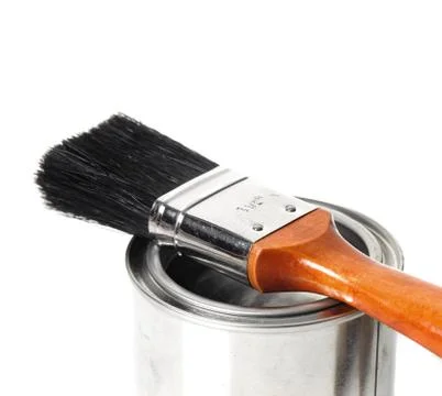 Paintbrush over white background Stock Photos