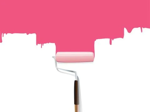 Paintbrush  Paint  the wall vector Stock Illustration