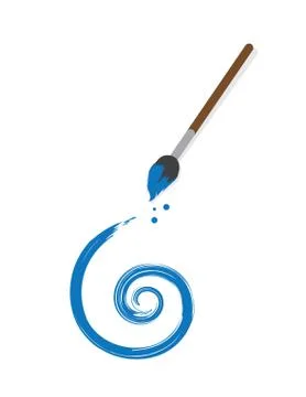 Paintbrush Spiral Stock Illustration