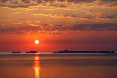 Paintbrush Sunset Sky Foto stock