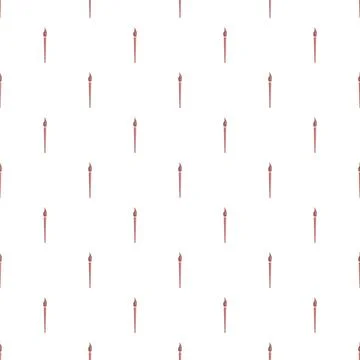 Paintbrushes creating seamless pattern on white background Illustrazione stock