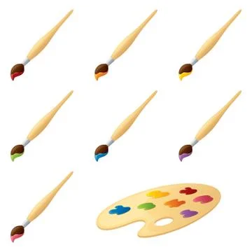 Paintbrushes Illustrazione stock