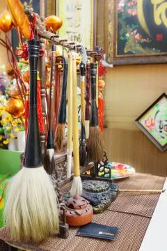 The paintbrushes Stock Photos