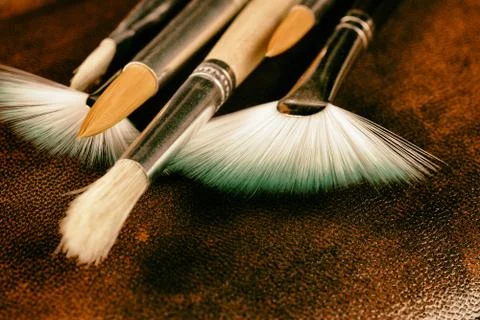 Paintbrushes set Foto stock