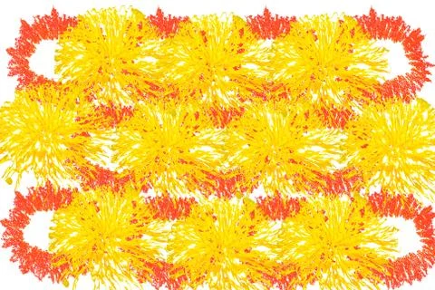 Painted abstract flower on a white background Stock Illustration