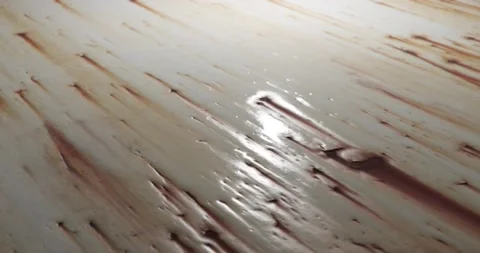 Painted aged surface with rust marks revealing behind pain. Zoom closeup scene w Stock Footage 138166185