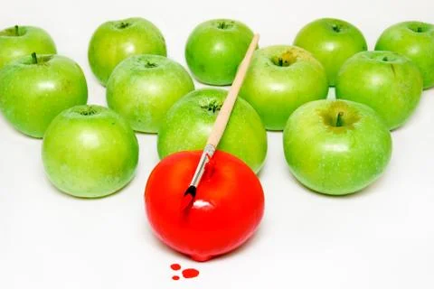 The painted apple Stock Photos