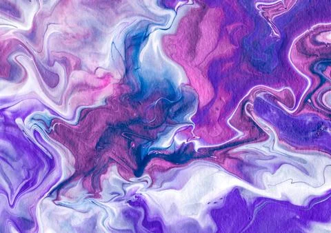 Painted background, mixed colors. Blue, purple and pink texture Stock Illustration
