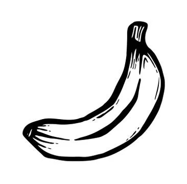 Painted banana Stock Illustration