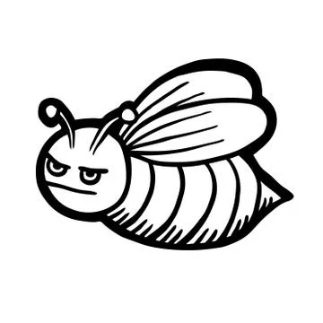 Painted bee Stock Illustration