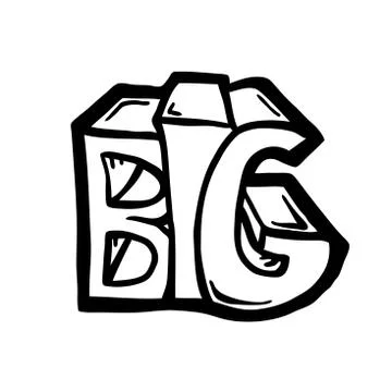 Painted BIG text Stock Illustration