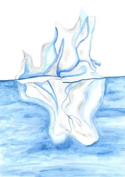 Painted blue iceberg Stock Illustration