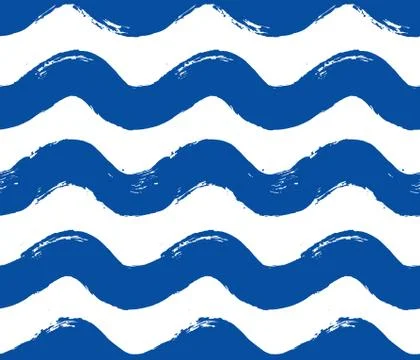 Painted Blue Wave Pattern Stock Illustration
