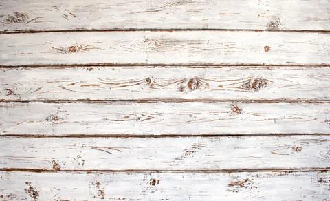 Painted boards with a natural pattern in white. Stock Photos
