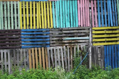 Painted boards Stock Photos