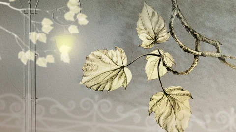 Painted branch animation Stock Footage 53897726