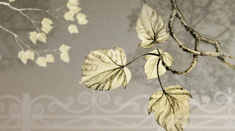 Painted branch animation Stock Footage 53898457