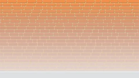 Painted brick wall background lightened to the floor Stock Illustration