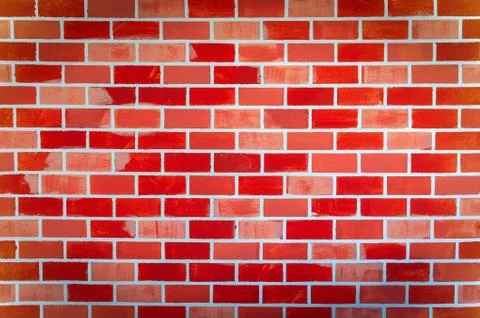 Painted brick wall Stock Photos