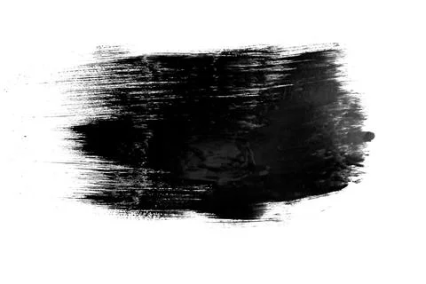 Painted brush stroke with colored paint on a transparent background Stock Photos