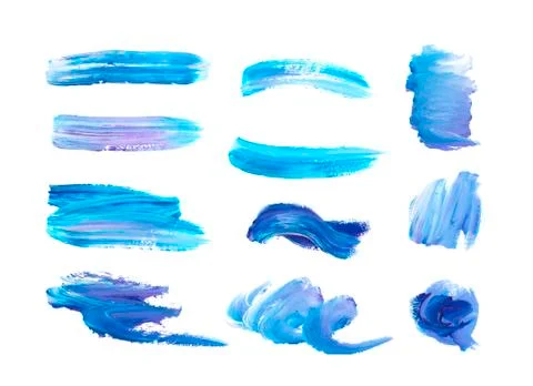 Painted brush strokes Stock Illustration