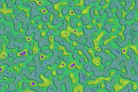 Painted bubble-green background texture. Abstract image of an alien space sli Stock Illustration