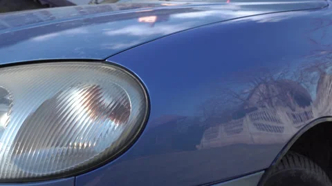 Painted car wing Stock Footage 194486694