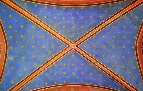 Painted ceiling 库存照片