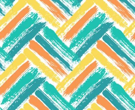 Painted Chevron Pattern Blue Yellow Background Illustrazione stock