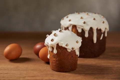 Painted chicken eggs delicious easter Stock Photos