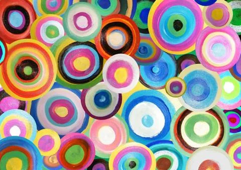 Painted circles Stock Illustration