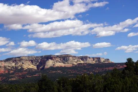 Painted cliffs and mesa bluffs Stock Photos