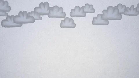 Painted Clouds Seamless Loop. 4K, 60fps Stock Footage 89125981