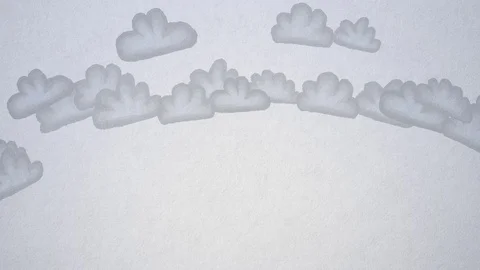 Painted Clouds Seamless Loop. 4K, 60fps Stock Footage 89128238