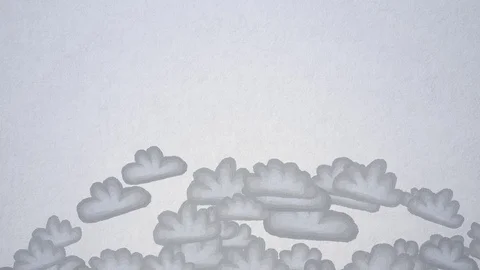 Painted Clouds Seamless Loop. 4K, 60fps Stock Footage 89131355