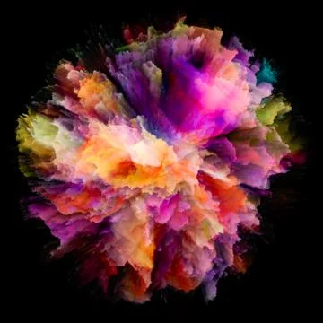 Painted Color Splash Explosion Stock Illustration