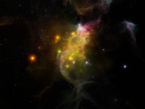 Painted Cosmos Stock Illustration