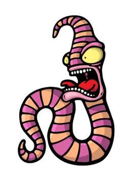 Painted crazy worm Stock Illustration