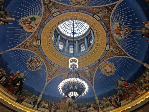 Painted dome ceiling Stock Photos