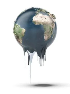 Painted earth globe (Earth map provided by NASA) Stock Illustration